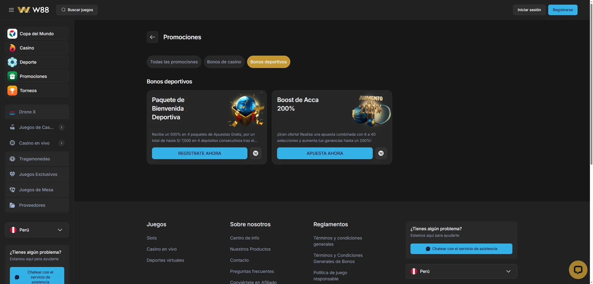 w88 Casino welkomstbonus 100% tot €250 plus 50 gratis spins